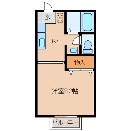 ソレアード遠見塚Ⅲの物件間取画像